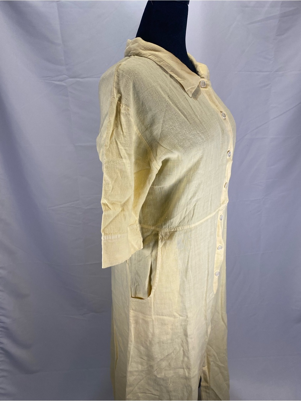 Sunbelt Pale Yellow Maxi Button-Front Dress - Picture 4 of 9